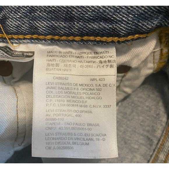 LEVI’S Women’s 501 Jeans Ripped Iridescent Pink Sequins Size W30/L30 Vintage - Picture 8 of 11